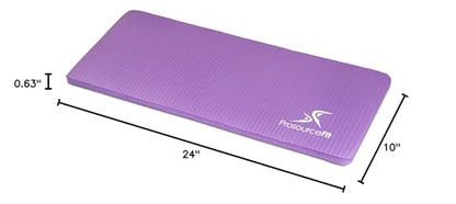 ProsourceFit Extra Thick Yoga Knee Pad and Elbow Cushion 15mm (5/8”) Fits Standard Mats for Pain Free Joints in Yoga, Pilates, Floor Workouts - color: Purple
