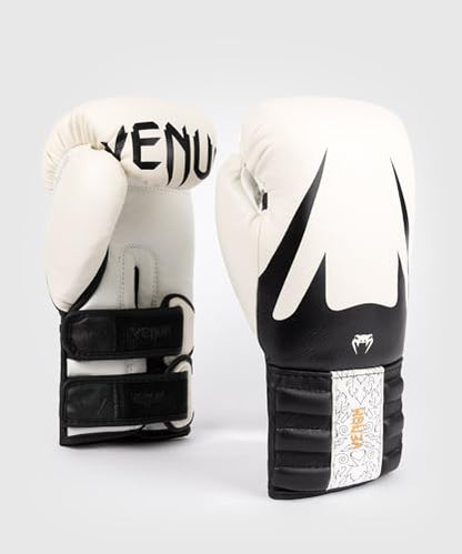 Venum Reverso Boxing Gloves - color: Snow White/Black, size: 10oz