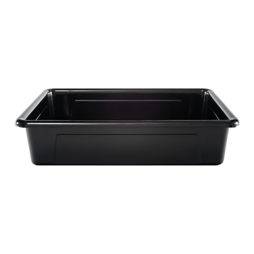 Storex Storage Tray, Letter Size, 10 x 13 x 3 Inches, Black (1 Tray only) - size: 13" x 10" x 3"