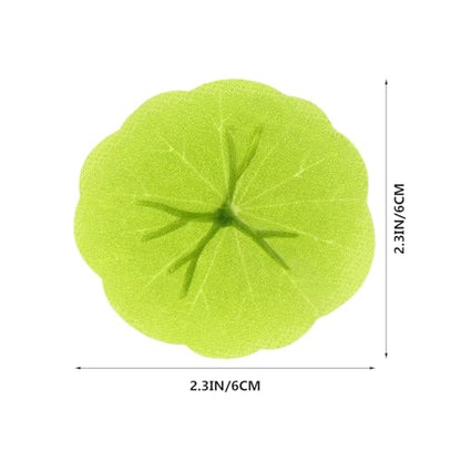 Luxshiny 40pcs Lifelike Imitation Lotus Leaves 6cm Water Lily Pads Artificial Floating Pond Decor for Aquarium Fish Tank and Home Garden Display