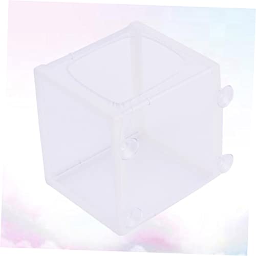 Angoily 3pcs Aquarium Breeder Net Baby Fish Net for Tank Fish Breeding Net with Suction Cup White Polyester Net Frame Survival Rate Enhancer for Fish Tank