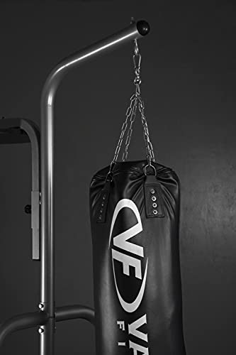 Valor Fitness Adjustable Heavy Punching Bag - Durable Hanging Boxing Bag 45 lbs with Max Fill Capacity of 80 lbs for Home Gym & MMA Training with Impact-Absorbing Foam Padding