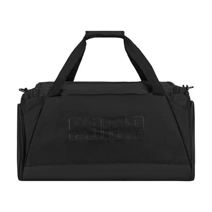 PUMA Accelerator Duffel Bag with Removable Strap & Shoe Pocket - color: Black