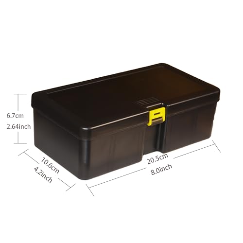 Multifunctional Storage Box Premium PP Black Translucent 2-Layer 11 Compartments Removable Dividers Anti-Oxidation Portable Organizer for Fishing Lures Screws Snacks Medicine Jewelry