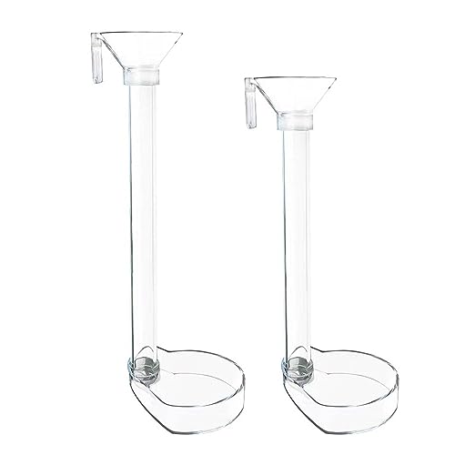 1 Set Aquarium Acrylic Feeding Tube Bowl Aquarium Shrimp Fishtank Acrylic Feeding Tools Anti-Drift Feeding Feeder - size: 22cm