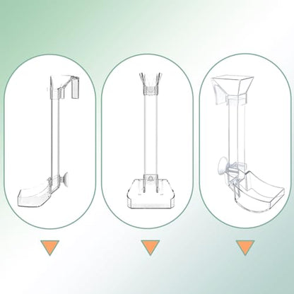 Aquarium Fish Shrimp Feeding Dish Set - Clear Feeder Tube and Dish With Cleaning Brush and Measuring Spoon for Shrimp - Prevents Food Scattering - Supplies for Small Fish