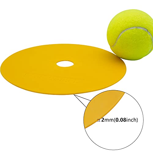 6inch Non-Skid Flat Cone Spot Markers for Sports Speed Agility Training - style: With hole