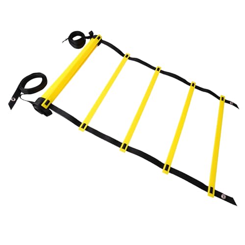 Agility Ladder Footwork Exercise Ladder Speed Training for Sports with Portable Design for Football Basketball Tennis Soccer Fitness Home Gym - size: 6 Meters 12 Rung