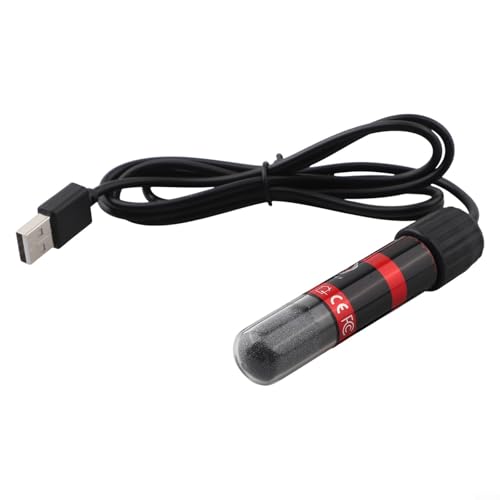 for Aquarium Heater Rod 90mm USB Submersible Fish Tank Thermostat with Auto 26C Control IP68 Waterproof Hard Glass Tube Quick Heat for Small Tanks up to 20L Black(15W) - size: 15W