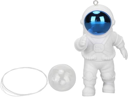 1 Pack Blue-White Floating Aquarium Decorations - Cute Astronaut Figurines for Fish Tanks, Safe Resin Underwater Ornaments for Freshwater/Saltwater, Home/ Office Aquascaping Fish Tank Accessories