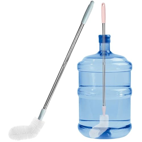 2 Pack 29.5" Bottle Brush Extra Long Stainless Steel Bottle Brushes Bendable Nylon Brush Durable 5-Gallon Water Bucket Cleaner Brushes 360° Scrubbing for Tanks, Barrels & Big Bottles (Opening > 1.7")