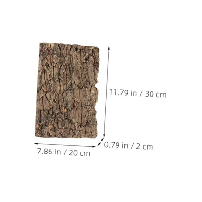 Lurrose 4pcs Natural Bark Terrarium Background for Reptile Tank Aquarium Decor Lightweight Bark Panel for Lizard Turtle Frog Habitat Versatile Scenic Board for Terrarium and Photo Props