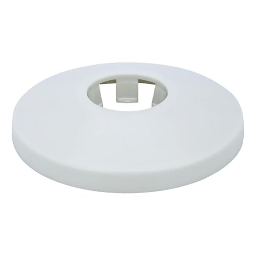 Flange Pipe Cover Decoration 2 Pack, ABS Wall Split Flange, Round Escutcheon Plate for 0.79"/ 20mm Diameter Pipe Water Pipe Faucet Decoration Accessories, Plumbing Cover Plates (White) - color: 2 pieces, size: 20mm/0.79 inch