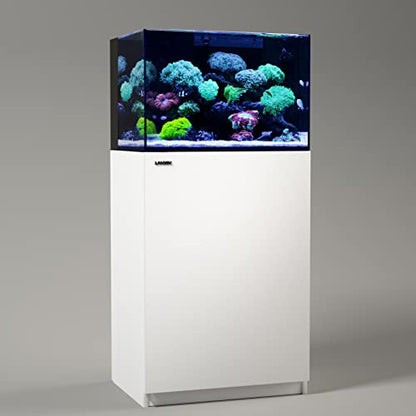 60P 26.23 Gallon Ultra Clear All Glass Rimless Low Iron Aquarium Tank with Rear Filtration Chamber for Salt and Fresh (Return Pump Included) 23.6Wx17.7Dx15.8H in(60x45x40cm) 8mm Thickness