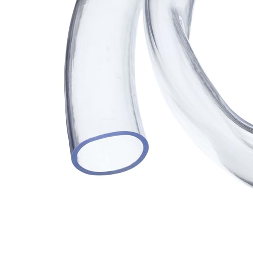 1 1/4" x 1 1/2" Clear Plastic PVC Tubing 5ft Flexible Vinyl Tube, [for Garden Irrigation, Water Hose, Fish Tank, Aquarium] - 31.8mm x 38.1mm - size: 1 1/4" x 1 1/2"