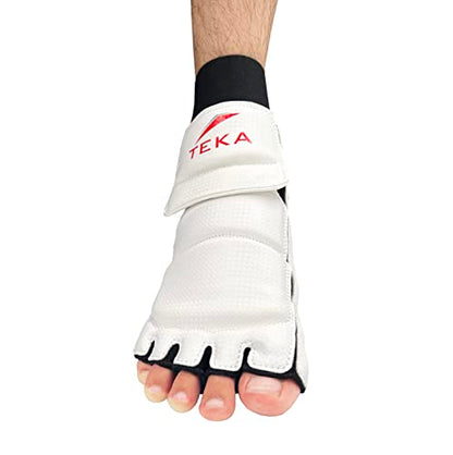Taekwondo Foot Guard Protector Gear for Sparring MMA Training Competition Kickboxing Karate Boxing Martial Arts Kung Fu Punch Bag TEKA (Pair) (M) - size: Medium