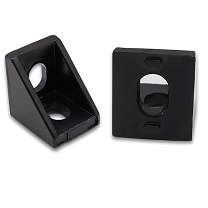 10pcs Black 2020 Series 1720 Aluminum Profile Corner Bracket with 20pcs M5 T Nuts +20pcs M5 Screws + 1pcs Wrench for Slot 6mm 20S Aluminum Rail Accessories (10PCS 1720 Corner Bracket) - style: 10PCS 1720 Corner Bracket black