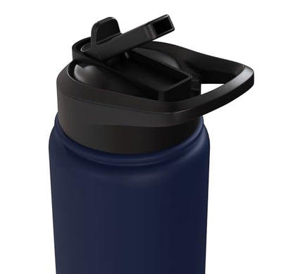 Cut That Weight Combat Sports Tournament Motivation Stainless Steel Insulated Water Bottle - color: Navy Blue