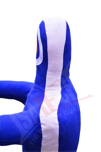 MMA Grappling Dummy, Training Punching Bag, Black and Red, Canvas Material, Sitting Position with Target - color: Blue, size: 5ft (60")