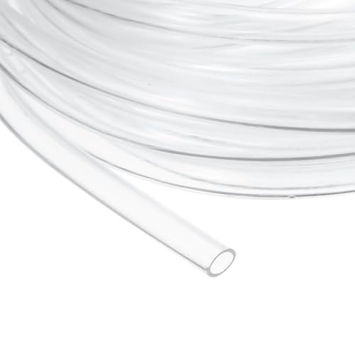uxcell 1/8 Inch Clear PVC Tubing, 3mm ID x 4mm OD - 15ft PVC Tube Lightweight Vinyl Hose, Transparent Flexible Plastic Water Tubing for Air Oil Water Transfer Aquarium Irrigation - size: 3mm ID x 4mm OD