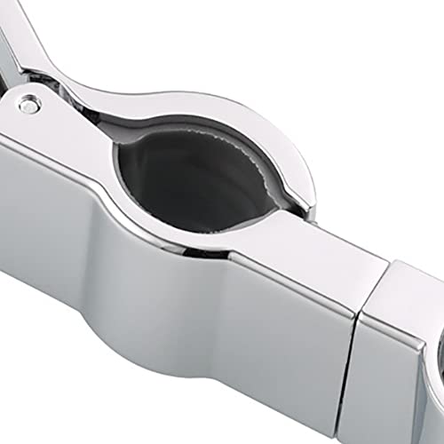 Shower Head Holder for Slide Bar,Universal 20-25 mm/0.79-0.98 inch Rail for Slide Bar Slider Clamp Bathroom Replacement 45 Degree Rotation Sprayer Holder