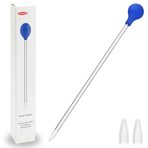 18.5 in Long Pipette for Fish Tank Coral Food Feeder Long Syringe Aquarium Coral Feeding Tube for Marine Fish Reef Aquatic Plant Spider Snake Lizard