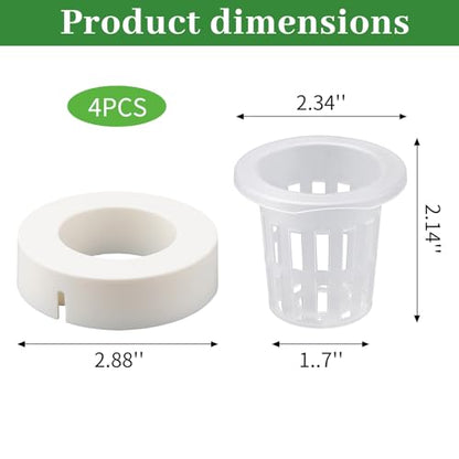 Floating Aquarium Plant Holders with Suction Cups (4 Pack), Translucent Baskets for Fish Tanks, Aquatic Anchors for Live Water Flora Cultivation, Betta & Shrimp Tank Aquascape Ornaments