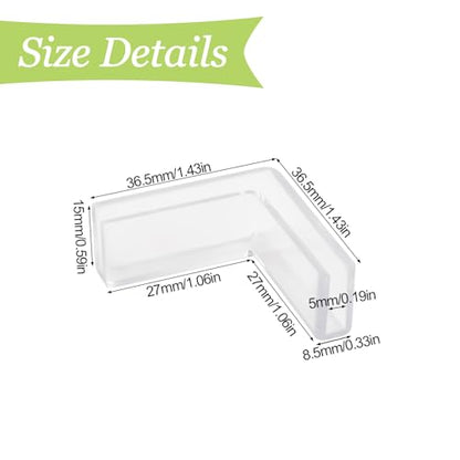 Glass Connector, 24Pcs Plastic 90 Degree Glass Clamps Transparent Glass to Glass Connectors Rimless Clip Holder for Fixing or DIY Fish Tank, Glass Acrylic Display Cabinet (5mm)