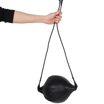 Wakauto Double End Boxing Speed Bag Pu Hanging Reflex Ball with Pump, Needle, and Hook Kit for Home Boxing Training and Hand-Eye Coordination