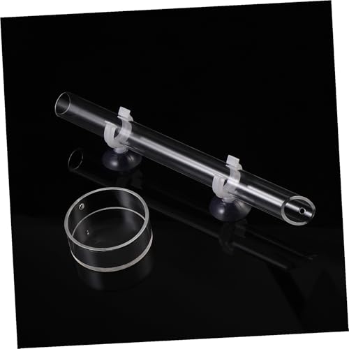 POPETPOP Shrimp and Dish with 2pcs Cups - Clear Acrylic Assembled Shrimp Feeder Tray for Fish Tank Aquarium Shrimp