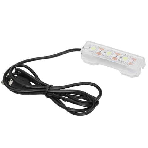 Zerodis Small Underwater Aquarium Light, Lightweight Water Plant LED Light Freshwater Fish Tank Lamp Aquarium Accessories Fit for Office Desktop Decorations USB Charging 6X 2cm