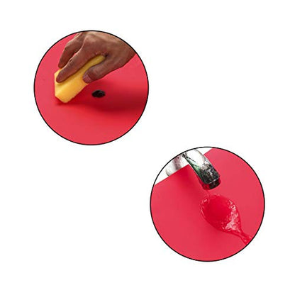 23.6'' by 15.7''Flexible Silicone Placemat Non Slip Waterproof Heat Resistant Dinner Table Red 1 PCS - color: Red-1 Pcs
