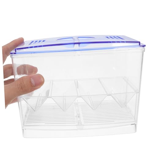 Happyyami Fish Isolation Box for Breeding Tropical Fish Transparent Design with Adequate Airflow Durable Nursery and Guppy Multipurpose Aquarium Divider