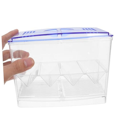 Happyyami Fish Isolation Box for Breeding Tropical Fish Transparent Design with Adequate Airflow Durable Nursery and Guppy Multipurpose Aquarium Divider