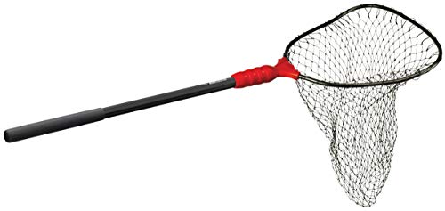 EGO S1 Genesis Modular Fishing Landing Net, Floating Aluminum Handle with Interchangeable Net Head System, Lightweight Kayak & Bank Fishing Net, Minimal Drag Design - size: 25" Handle, 17" x 19" Hoop, style: Rubber Coated Nylon Mesh