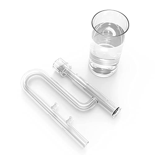 FZONE Aquairum Mini Glass Skimmer Lily Pipe for Mini and Nano Tank