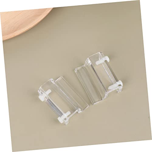 WOONEKY 4pcs Aquarium Cover Support Bracket Acrylic Fixed Tool for Fish Tank Lid and Stable Design for Thickness for Open Rib Aquariums and Turtle Tanks