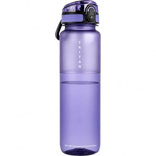 32oz Clear Tritan Water Bottle with Chug Lid - color: Purple