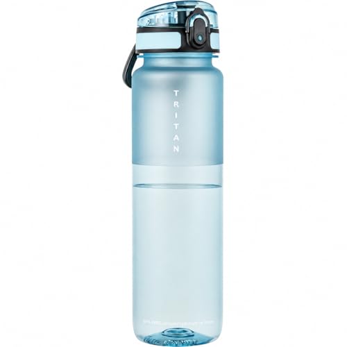 32oz Clear Tritan Water Bottle with Chug Lid - color: Blue
