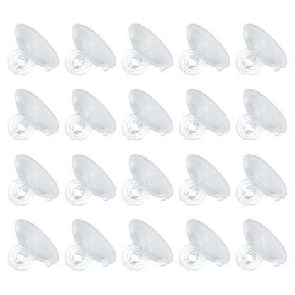 uxcell 20Pcs Aquarium Suction Cup Clips, 5mm Airline Tube Holders Clamps Cup Holder Sucker Tube Suckers for ID Airline Tubing Fish Tank, Clear