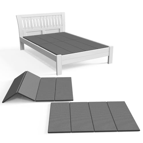Light and Thin Bunkie Board, Folding Spring Box,Queen Size 57.5x80'', Large Double Bed 10MM, Bed Support Flat Noodles,Light and Thin, Breathable, Noise Minimizing - size: Queen 57.5x80''