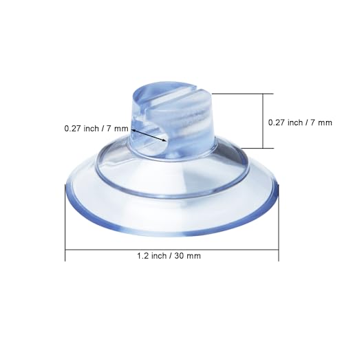 25PCS Mini Suction Hooks - Kitchen & Bathroom Shower Basin Connector - Clear Plastic Transparent String Lights with Suction Cup Opening Clip Wire