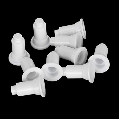 Generic 100Pcs Aquarium Isolation Board Support Feet, Adjustable Height PVC Fish Tank Divider Stands, Food Grade Safety Material Stands, Ideal for Easy Cleaning & Stability in Fish Tanks (White) - color: White