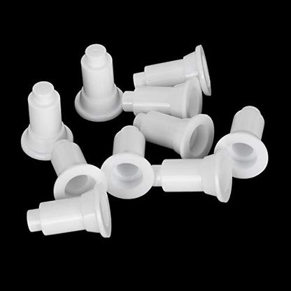 Generic 100Pcs Aquarium Isolation Board Support Feet, Adjustable Height PVC Fish Tank Divider Stands, Food Grade Safety Material Stands, Ideal for Easy Cleaning & Stability in Fish Tanks (White) - color: White