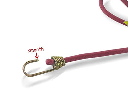 Marcobrothers Mini Bungee Cord with Steel Hook, 14" X 4, Pink - size: 14 inch X 4