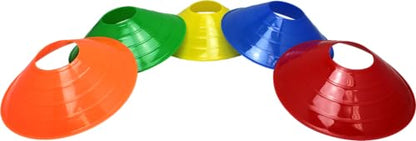 BlueDot Trading Pro Disc Cones High Visibility for Sports, Agility Training, Soccer, Football, Basketball, and Other Sports Durable Cone Markers for Adults or Kids (25-Pack), Red