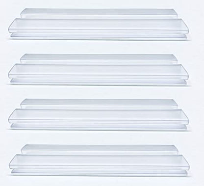 DistinctAndUnique Clear PVC Hinge Piano Style for 3/16" (4.5mm) Material, 72 Inch, 4 Pack No Screw or Glue Plastic Aquarium Lid Hinges for Plexiglass Panels, Golf Cart Windshield Hinge Acrylic Panels