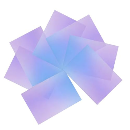 7 Pcs Iridescent Window Film, Self Adhesive Glass Films Holographic Window Film for DIY Christmas Party Home Decoration 11.8 Inch x7.8 Inch
