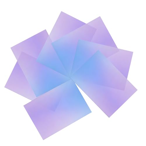 7 Pcs Iridescent Window Film, Self Adhesive Glass Films Holographic Window Film for DIY Christmas Party Home Decoration 11.8 Inch x7.8 Inch