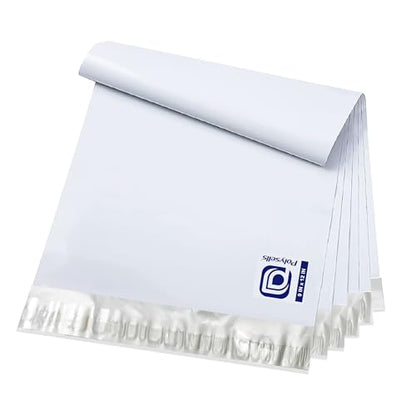 POLYSELLS 1000 pcs 9x12 Inches White x Silver Poly Mailers Shipping Envelopes, Strong Adhesive Sealing, Waterproof, and Tear-resistant Postal Mailing Bags for Clothing, Books, and Accessories - size: 9"x12" 1000 PCS